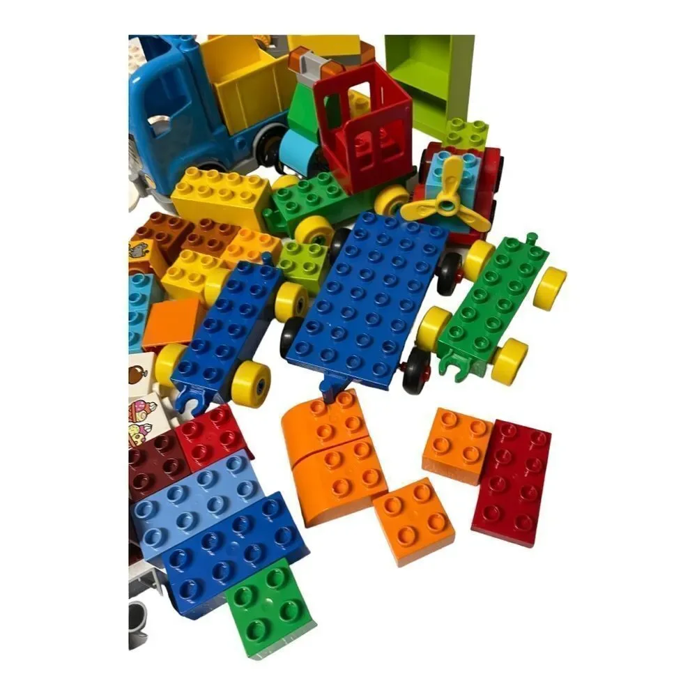 Mixed lot of Duplo Legos vehicles figures building blocks